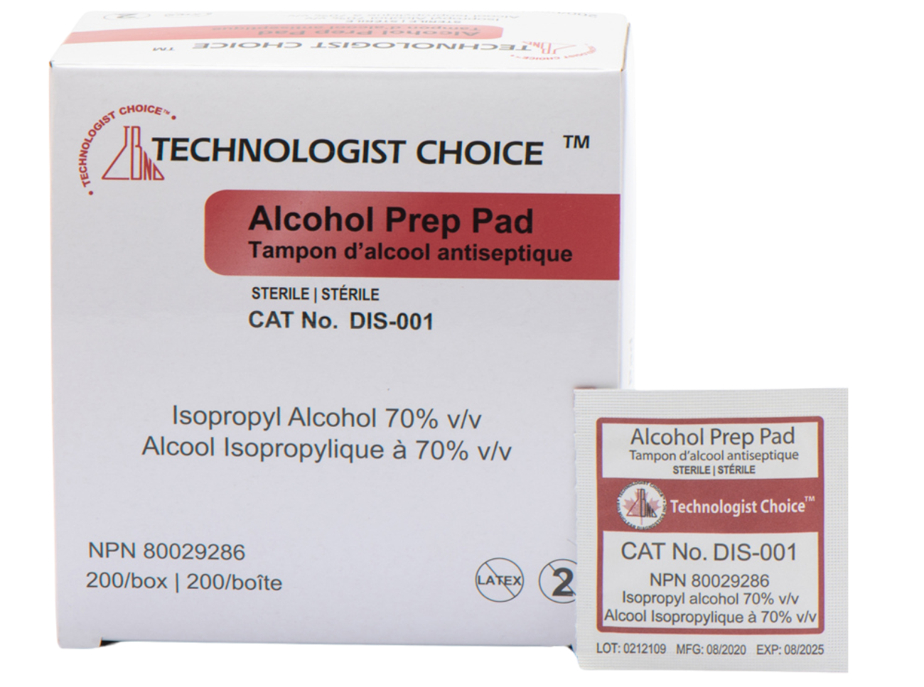Tampon de préparation à l’alcool